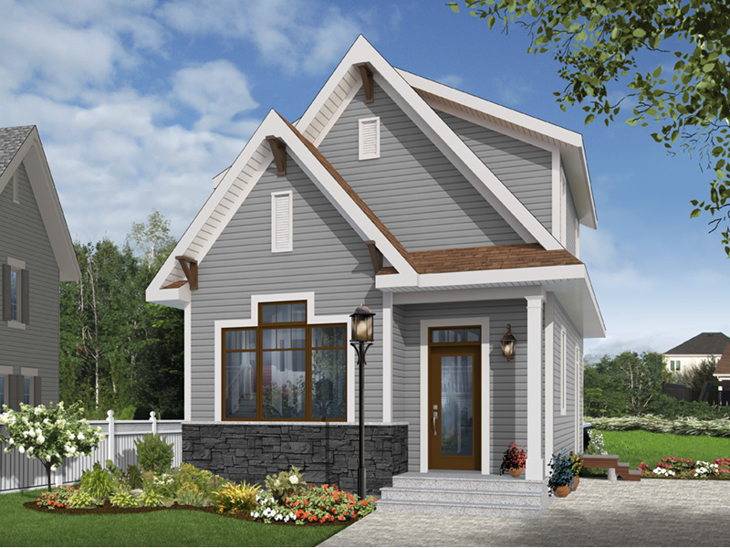 European House Plan Front Photo 03 - Wickham Small Traditional Home 032D-0812 | House Plans and More