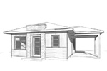 Contemporary House Plan Front Image of House - Gavyn Modern Cabin 032D-0814 - Search House Plans and More