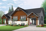 Arts & Crafts House Plan Front of Home - Audrey Creek Craftsman Duplex 032D-0819 - Search House Plans and More