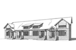 Multi-Family House Plan Front Image - Bassett Path Rustic Fourplex 032D-0821 - Search House Plans and More