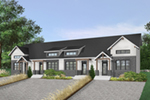 Multi-Family House Plan Front of Home - Bassett Path Rustic Fourplex 032D-0821 - Search House Plans and More