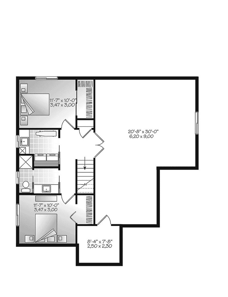 Country House Plan Lower Level Floor - Floralea Country Home 032D-0822 - Search House Plans and More