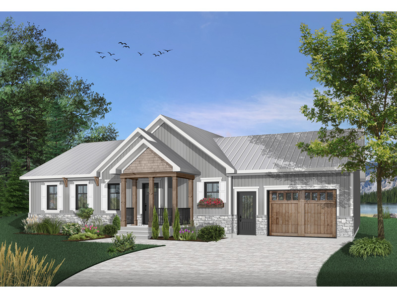 Craftsman House Plan Front Image - Gareth Craftsman Ranch Home 032D-0823 - Search House Plans and More