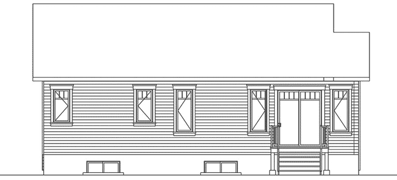 Country House Plan Rear Elevation - Poppy Country Home 032D-0824 - Shop House Plans and More