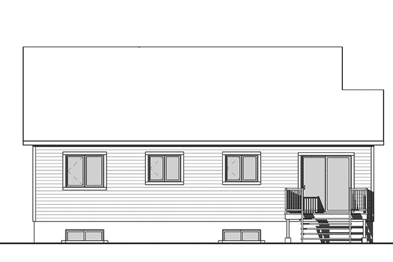 Cabin & Cottage House Plan Rear Elevation - Westcroft Country Home 032D-0826 - Shop House Plans and More