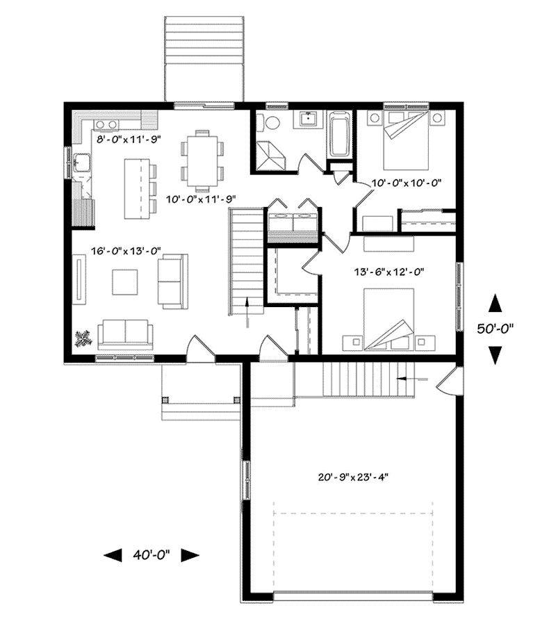 Traditional House Plan First Floor - Martin Creek Country Home 032D-0827 - Shop House Plans and More