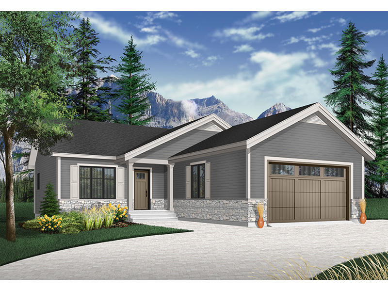 Ranch House Plan Front Photo 01 - Macey Mill Rustic Ranch Home 032D-0828 - Shop House Plans and More
