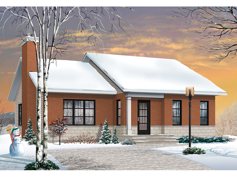 Contemporary House Plan Front Photo 01 - Kimber Contemporary Ranch Home 032D-0830 - Search House Plans and More