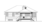 Ranch House Plan Rear Elevation - Ridge Overlook Ranch Home 032D-0838 - Shop House Plans and More