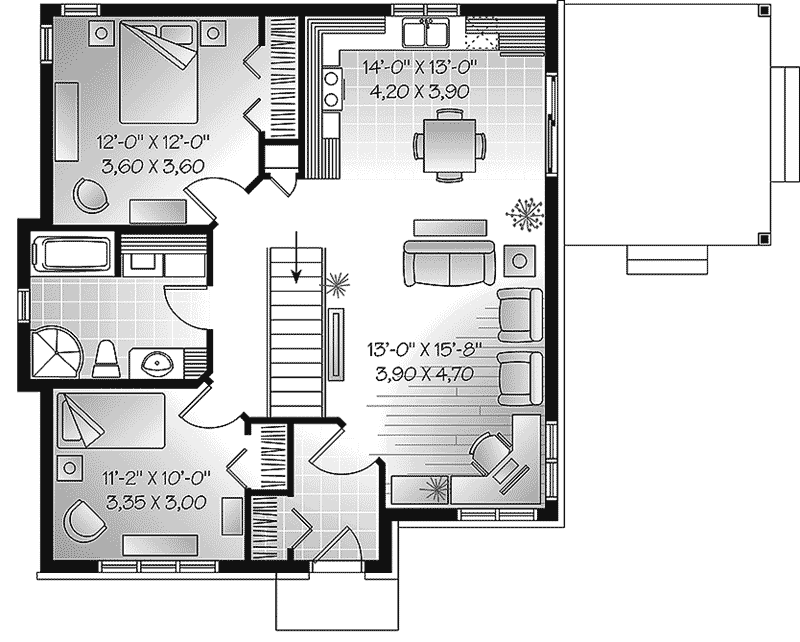 Maryann Contemporary Cottage Plan 032D-0982 - Shop House Plans and More