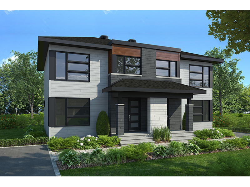 Charny Modern Duplex Home Plan 032D-0995 - Search House Plans and More