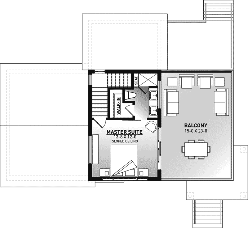 Contemporary House Plan Second Floor - 032D-1108 | House Plans and More