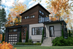 Contemporary House Plan Front of Home - Joshua Modern Home 032D-1108 - Search House Plans and More