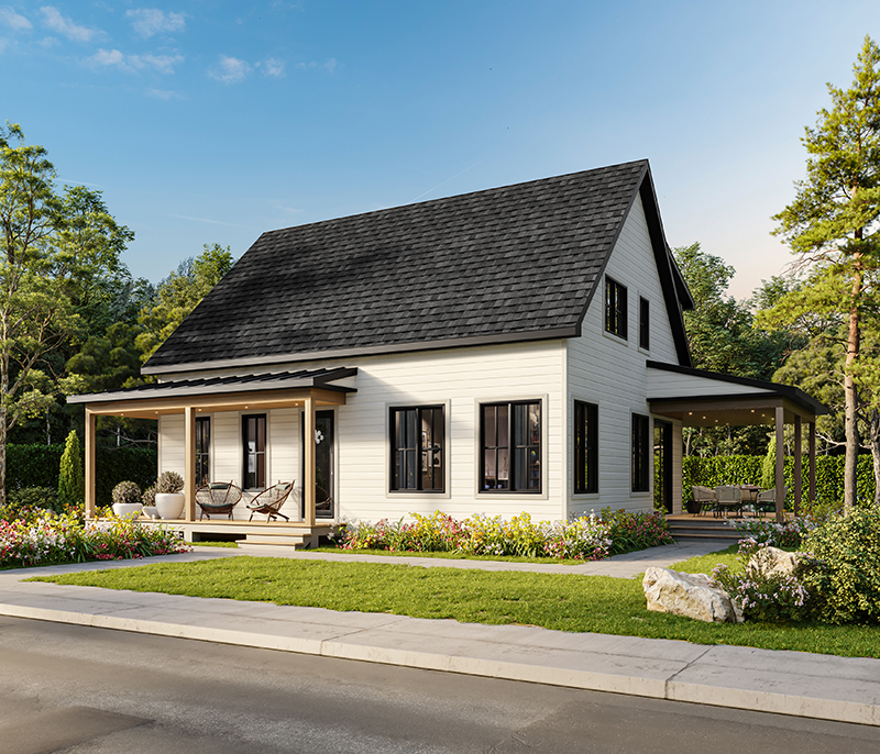 Traditional House Plan Side View Photo - 032D-1184 - Shop House Plans and More