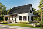 Traditional House Plan Side View Photo - 032D-1184 - Shop House Plans and More