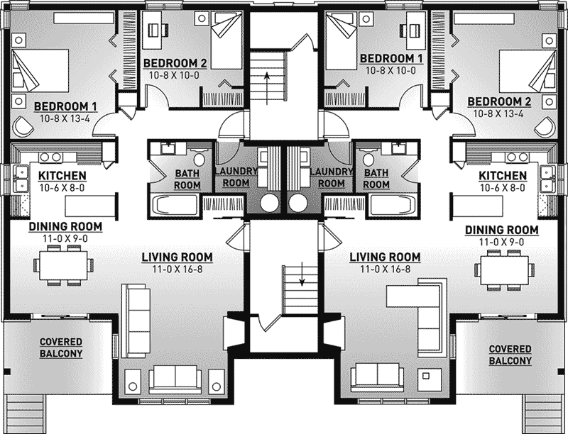 Southern Home Plan Basement 032S-0001