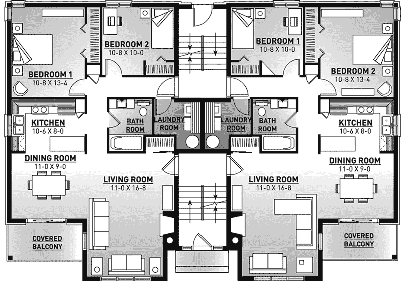 European Home Plan First Floor 032S-0001