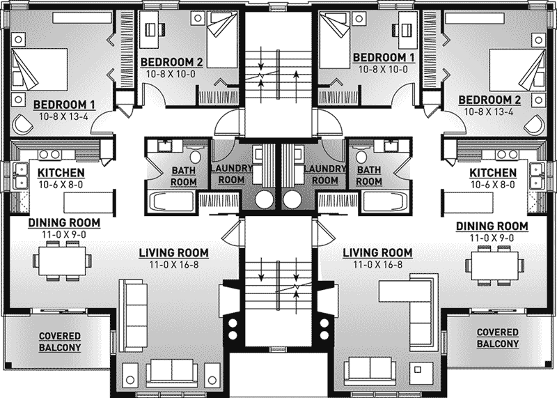 Traditional Home Plan Second Floor 032S-0001