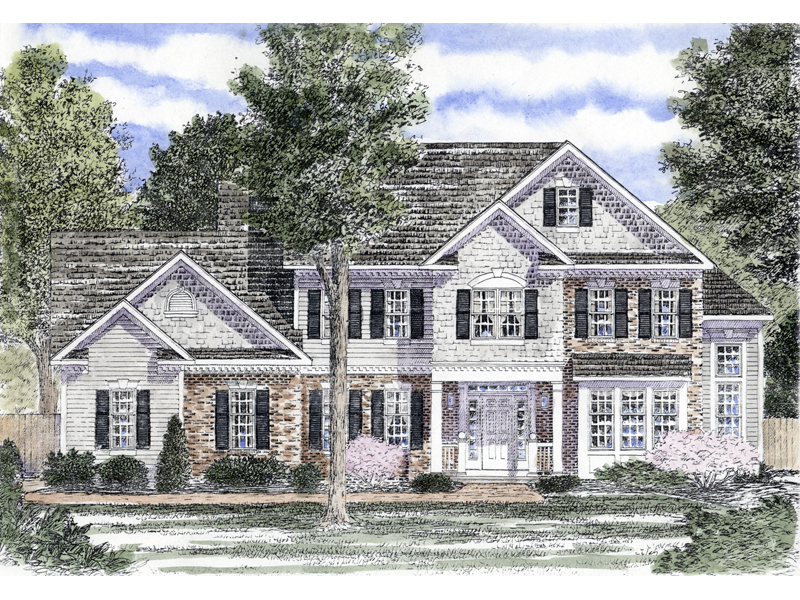 Henrietta Hollow Colonial Home Plan 034D-0056 - Search House Plans and More