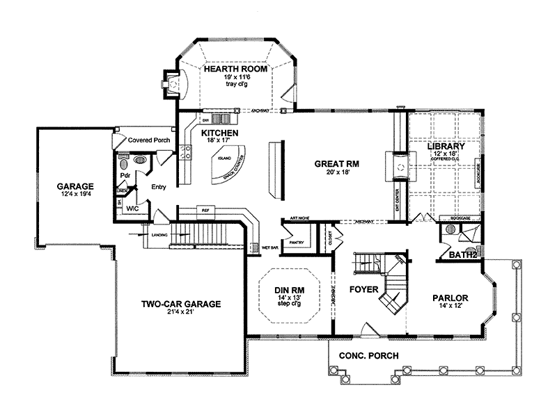 Castelle Traditional Home Plan 034D-0077 - Search House Plans and More