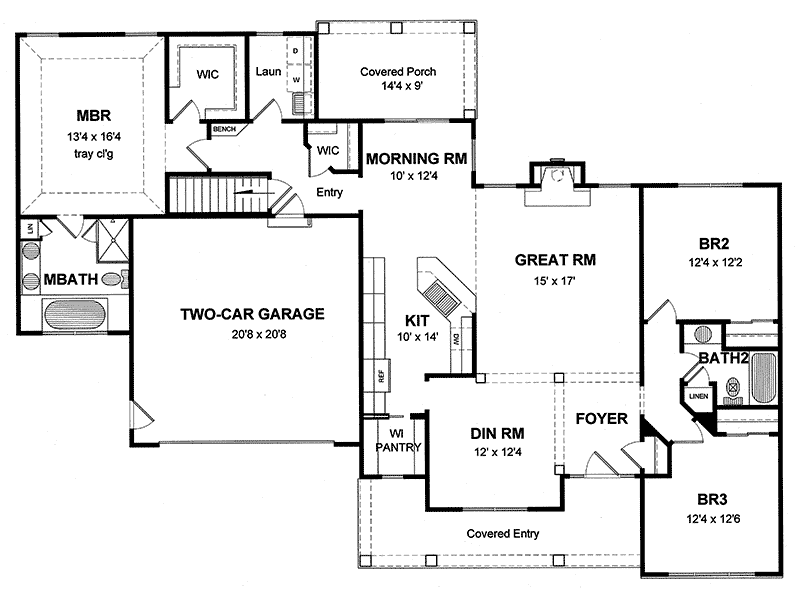 Placido Ranch Home Plan 034D-0099 - Shop House Plans and More