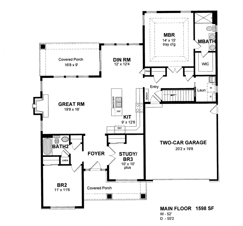 Jobson Cove Craftsman Home Plan 034D-0104 - Search House Plans and More