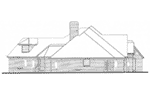 European House Plan Left Elevation - Kenley Luxury Ranch Home 036D-0202 | House Plans and More