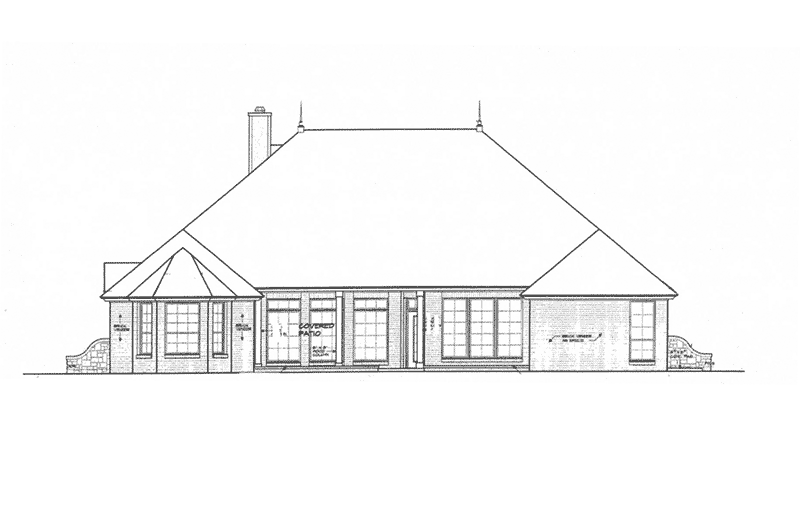 Country House Plan Rear Elevation - Presley European Tudor Home 036D-0207 | House Plans and More