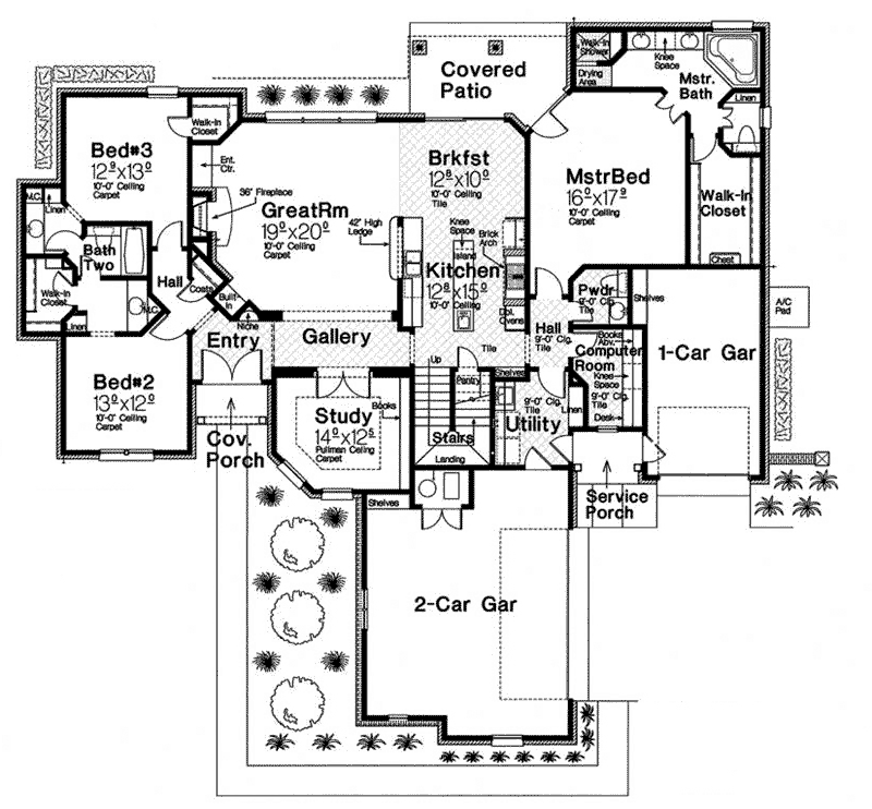 Victorian Home Plan First Floor 036D-0208