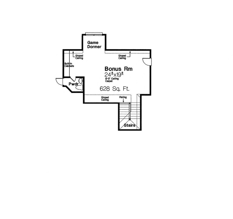 European House Plan Second Floor - Roxburg European Tudor Home 036D-0208 | House Plans and More