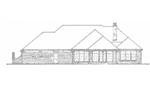 Early American House Plan Rear Elevation - Ewell European Ranch Home 036D-0209 | House Plans and More