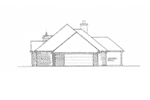 Early American House Plan Right Elevation - Ewell European Ranch Home 036D-0209 | House Plans and More