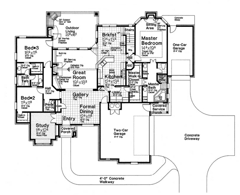 Victorian Home Plan First Floor 036D-0219