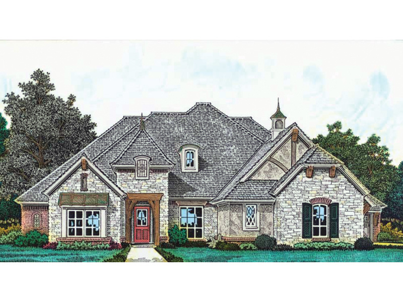 Victorian House Plan Front Image - Kordell European Ranch Home 036D-0219 | House Plans and More
