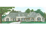Country French House Plan Front Photo 02 - Lachlan Luxury European Home 036D-0220 - Shop House Plans and More