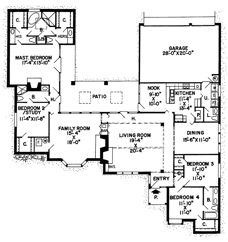 Parkway Tudor Style Home Plan 038D-0157 - Shop House Plans and More
