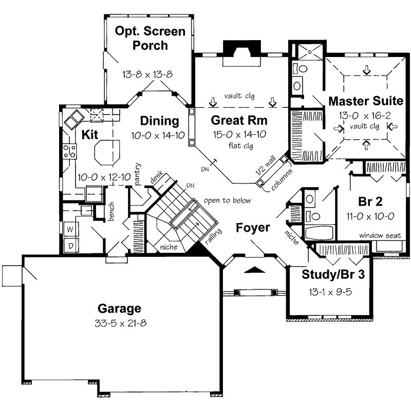 Hanamoor Greek  Revival  Home Plan  038D 0512 House Plans  