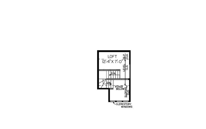 Vacation Home Plan Second Floor 038D-0768