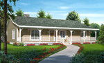 Ranch House Plan Front of House 038D-0783