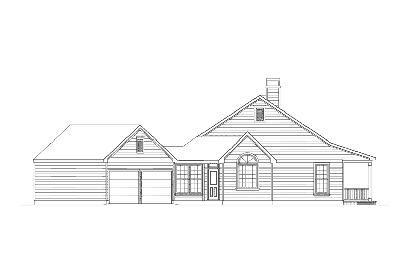 Traditional House Plan Left Elevation - Cedarwood Country Bungalow Home 040D-0003 | House Plans and More