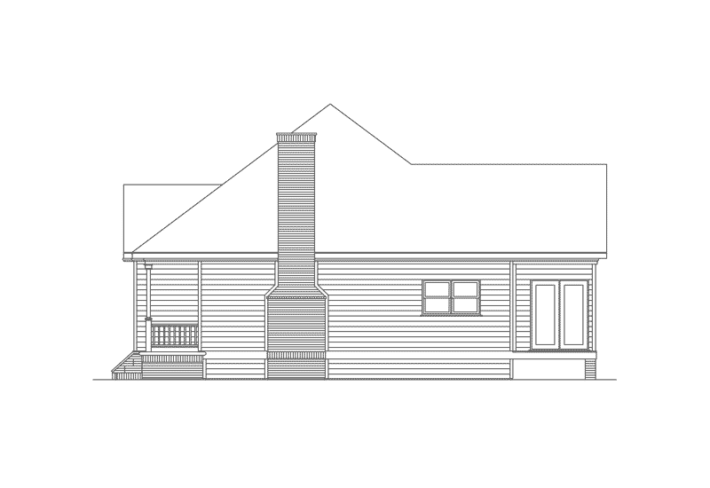 Country House Plan Right Elevation - Bedford Country Ranch Home 040D-0008 - Search House Plans and More