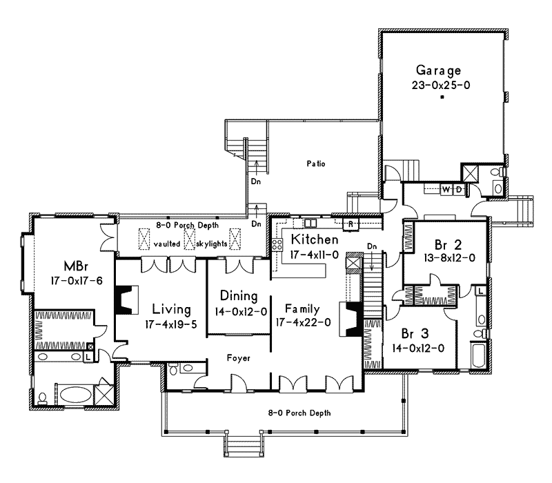 Acadian Home Plan First Floor 040D-0012