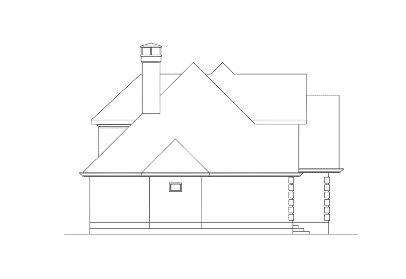 Traditional House Plan Left Elevation - Radcliffe European Home 040D-0018 - Shop House Plans and More