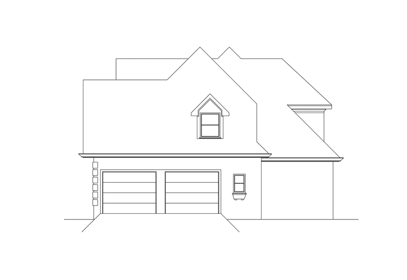 Traditional House Plan Right Elevation - Radcliffe European Home 040D-0018 - Shop House Plans and More