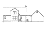 Country House Plan Rear Elevation - Auburn Park Country Farmhouse 040D-0024 - Search House Plans and More