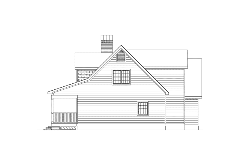 Country House Plan Right Elevation - Auburn Park Country Farmhouse 040D-0024 - Search House Plans and More
