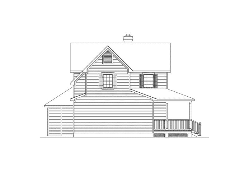 Farmhouse Plan Left Elevation - Brookfield Country Home 040D-0027 - Search House Plans and More
