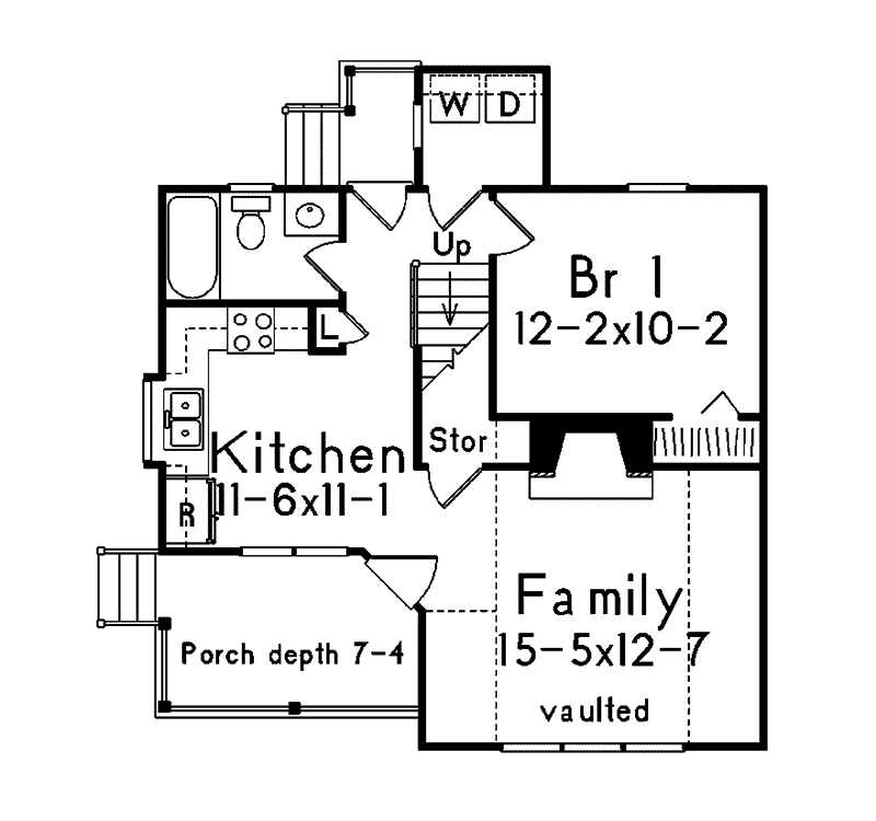 Vacation Home Plan First Floor 040D-0028