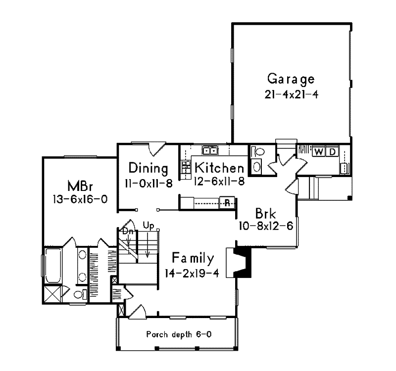 Country House Plan First Floor - Grayson Country Home 040D-0033 - Search House Plans and More