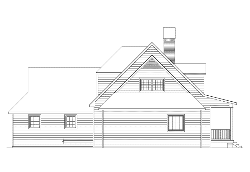 Country House Plan Left Elevation - Grayson Country Home 040D-0033 - Search House Plans and More
